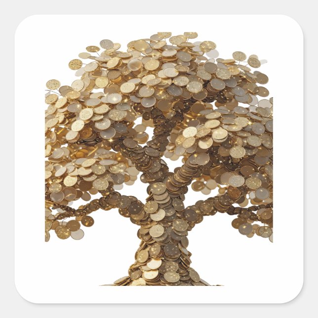 Autocollant de design argent pelable ARBRE D'ARGEN (Devant)
