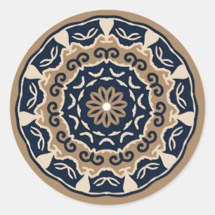 Autocollant de design de mandala coloré