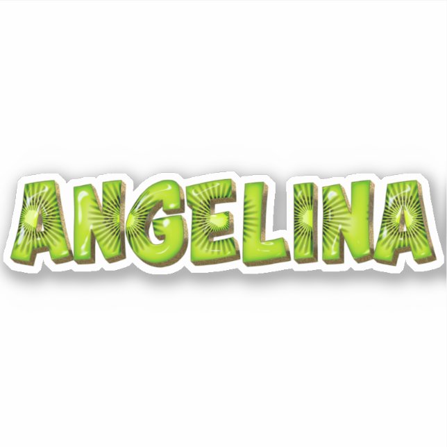 Autocollant de design Kiwi Angelina Name Sticker (Devant)