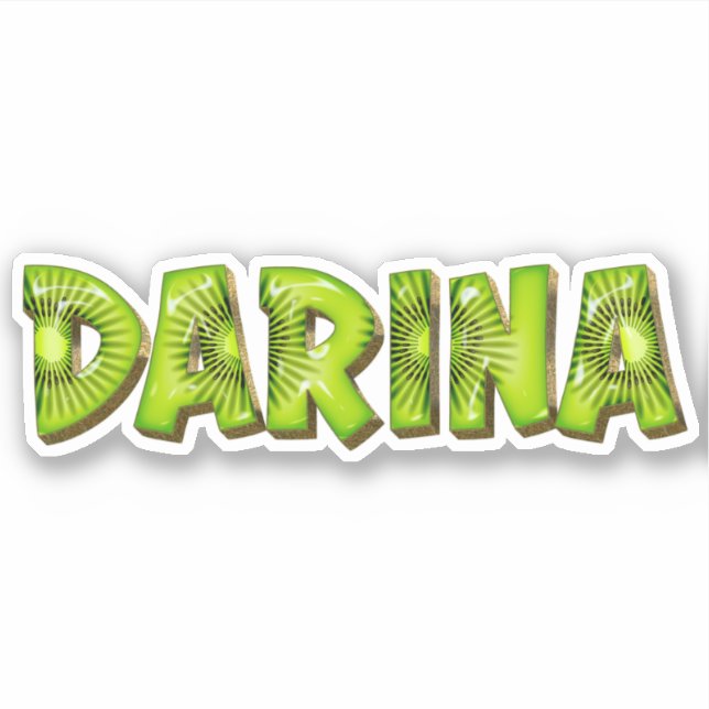 Autocollant de design Kiwi Darina Name Sticker (Devant)