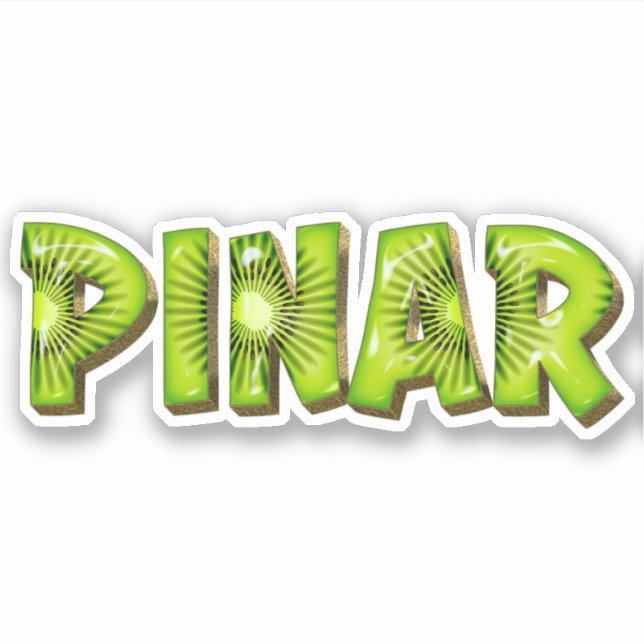 Autocollant de design Kiwi Pinar Name (Devant)
