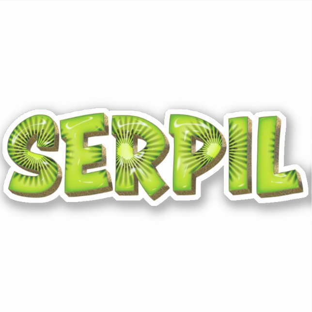 Autocollant de design Kiwi Serpil Name Sticker (Devant)