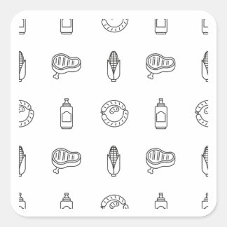 Autocollant de design noir avec motif d'icône de n