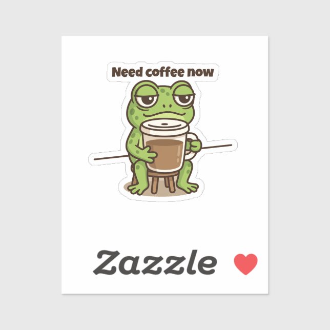 Autocollant de dessin animé de grenouille drôle de (Feuille)