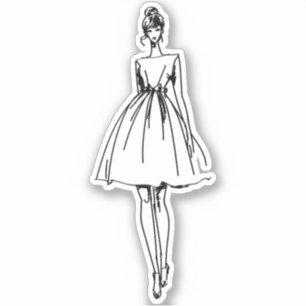 Autocollant de dessin de mode