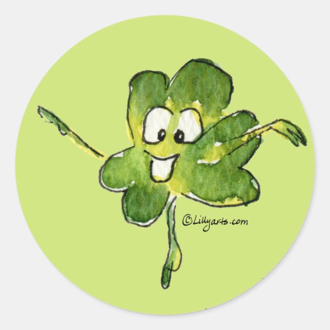 Autocollant de dessin Shamrock irlandais n Roll 02 (Devant)