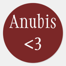 Autocollant de Dieu égyptien Anubis Love