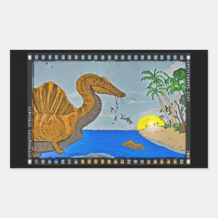 Autocollant de dinosaure bobine de film Spinosauru