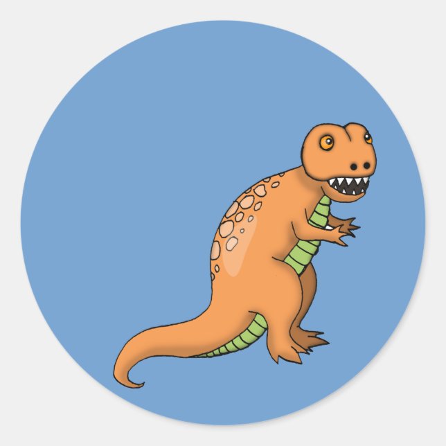 Autocollant de dinosaure mignon T-Rex (Devant)