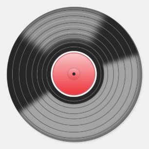 Autocollant de disque vinyle classique LP