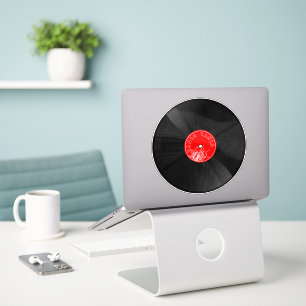Autocollant de disque vinyle rétro