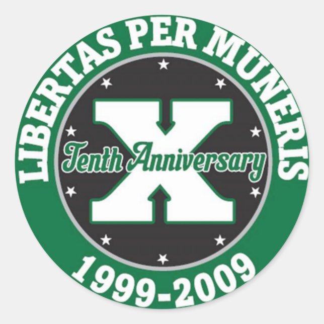 Autocollant de dix ans d'anniversaire de GKMMC (Devant)