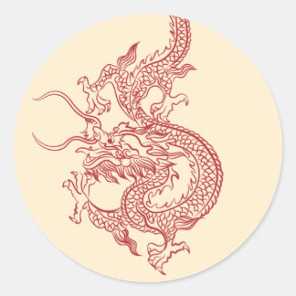 Autocollant de dragon chinois