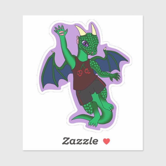 Autocollant de dragon Zandall (Feuille)