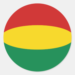 Autocollant de drapeau à objectif fisheye bolivien