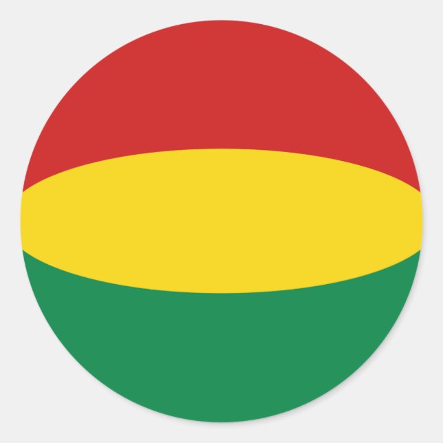 Autocollant de drapeau à objectif fisheye bolivien (Devant)