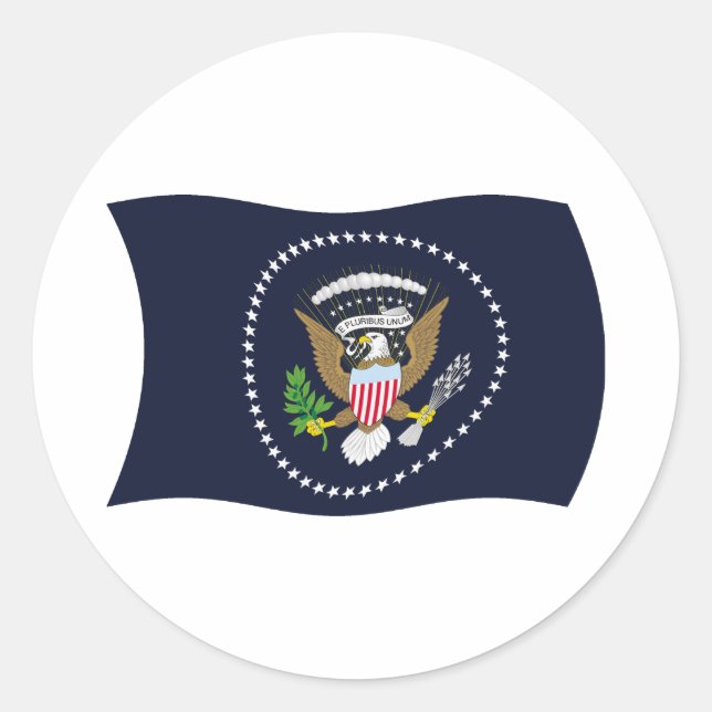 Autocollant de drapeau au sceau présidentiel des É (Devant)
