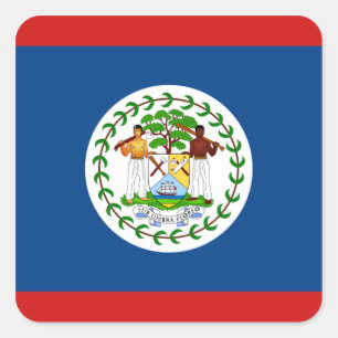 Autocollant de drapeau de Belize
