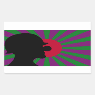 Autocollant de drapeau de Clownsec Soleil Levant