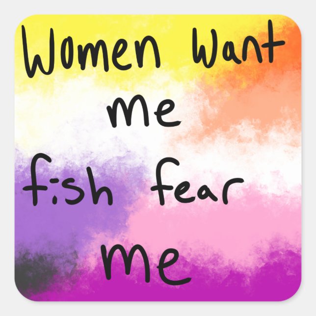 Autocollant de drapeau de fierté lesbienne non bin (Devant)