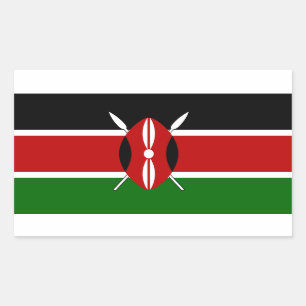 Autocollant de drapeau de Kenya*