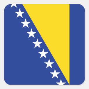 Autocollant de drapeau de la Bosnie-Herzégovine