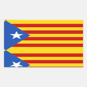 Autocollant de drapeau de la Catalogne Estrellada