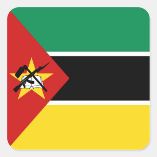 Autocollant de drapeau de la Mozambique