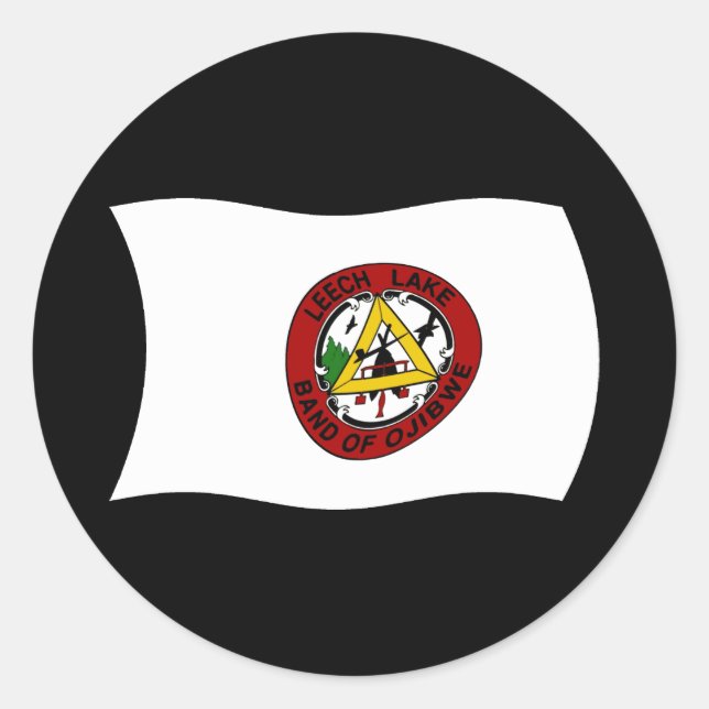 Autocollant de drapeau de la réserve de Leech Lake (Devant)