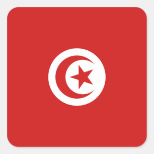 Autocollant de drapeau de la Tunisie