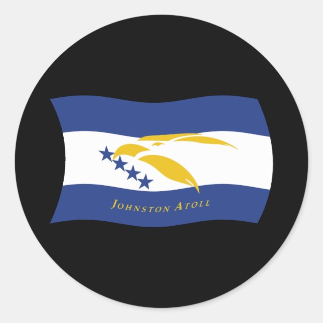 Autocollant de drapeau de l'atoll Johnston (Devant)