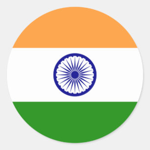 Autocollant de drapeau de l'Inde