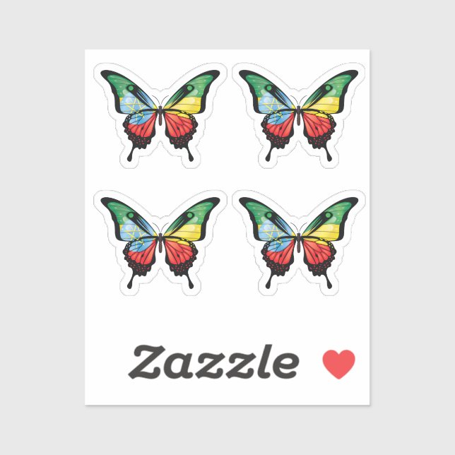 Autocollant de drapeau de papillon de queue d'Ethi (Feuille)