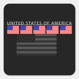 Autocollant de drapeau des Etats-Unis d'Amérique