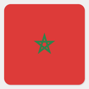 Autocollant de drapeau du Maroc
