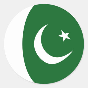 Autocollant de drapeau du Pakistan Fisheye