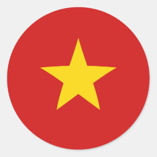 Autocollant de drapeau du Vietnam Fisheye
