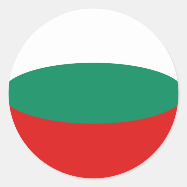 Autocollant de drapeau fisheye Bulgarie (Devant)