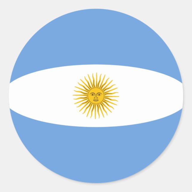 Autocollant de drapeau fisheye d'Argentine (Devant)