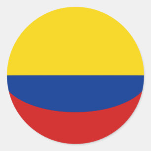 Autocollant de drapeau fisheye de Colombie