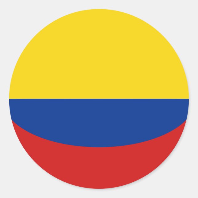 Autocollant de drapeau fisheye de Colombie (Devant)