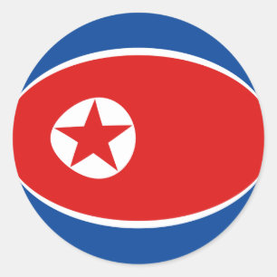 Autocollant de drapeau FishEye de Corée du Nord