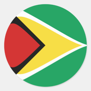 Autocollant de drapeau fisheye de Guyane