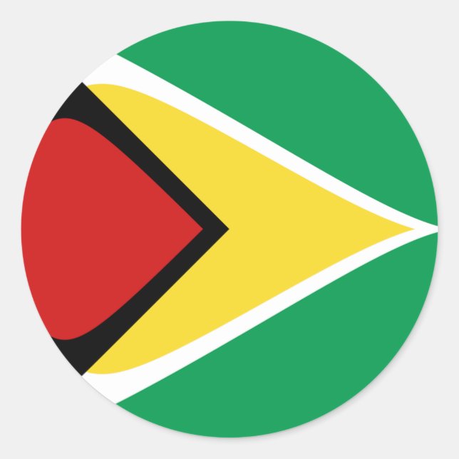 Autocollant de drapeau fisheye de Guyane (Devant)