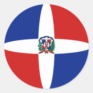 Autocollant de drapeau fisheye de la République do