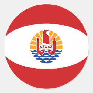 Autocollant de drapeau Fisheye de Polynésie frança