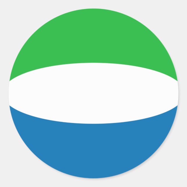 Autocollant de drapeau fisheye de Sierra Leone (Devant)