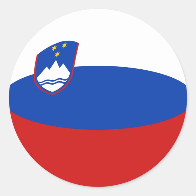 Autocollant de drapeau fisheye de Slovénie (Devant)