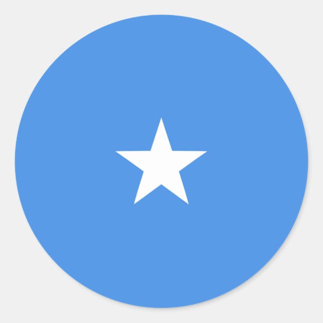 Autocollant de drapeau fisheye de Somalie (Devant)