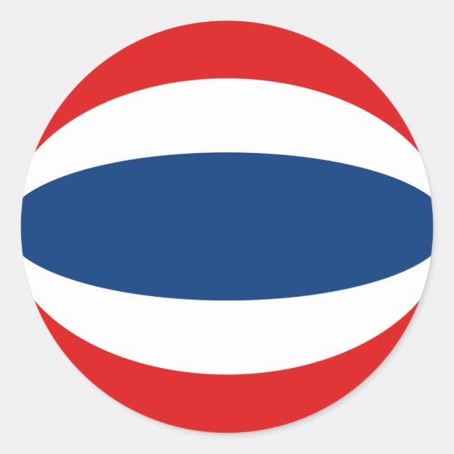 Autocollant de drapeau Fisheye de Thaïlande (Devant)